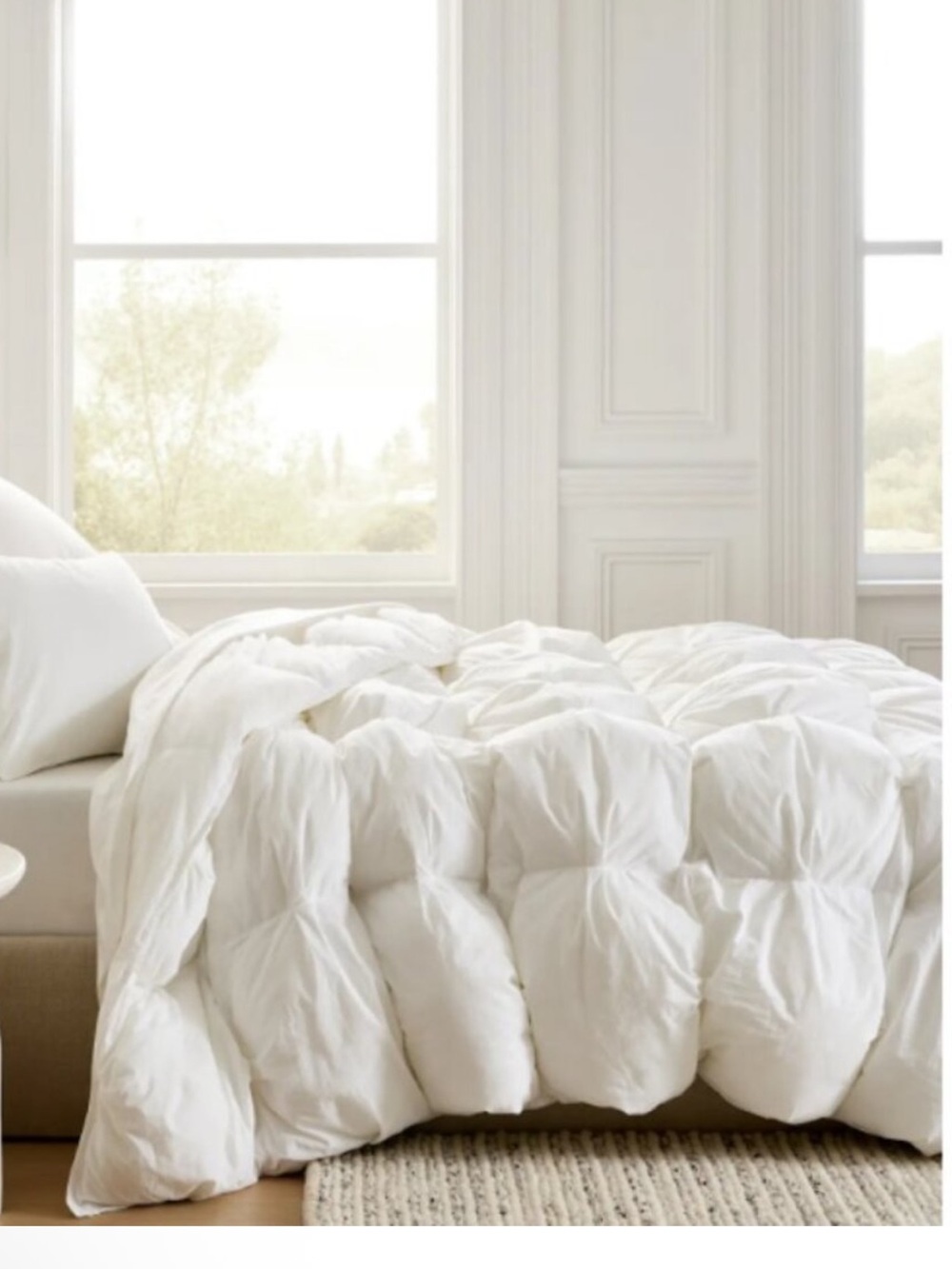 QUINCE Cotton Pintuck Comforter King/Cal King or Full/Queen White - NWOT